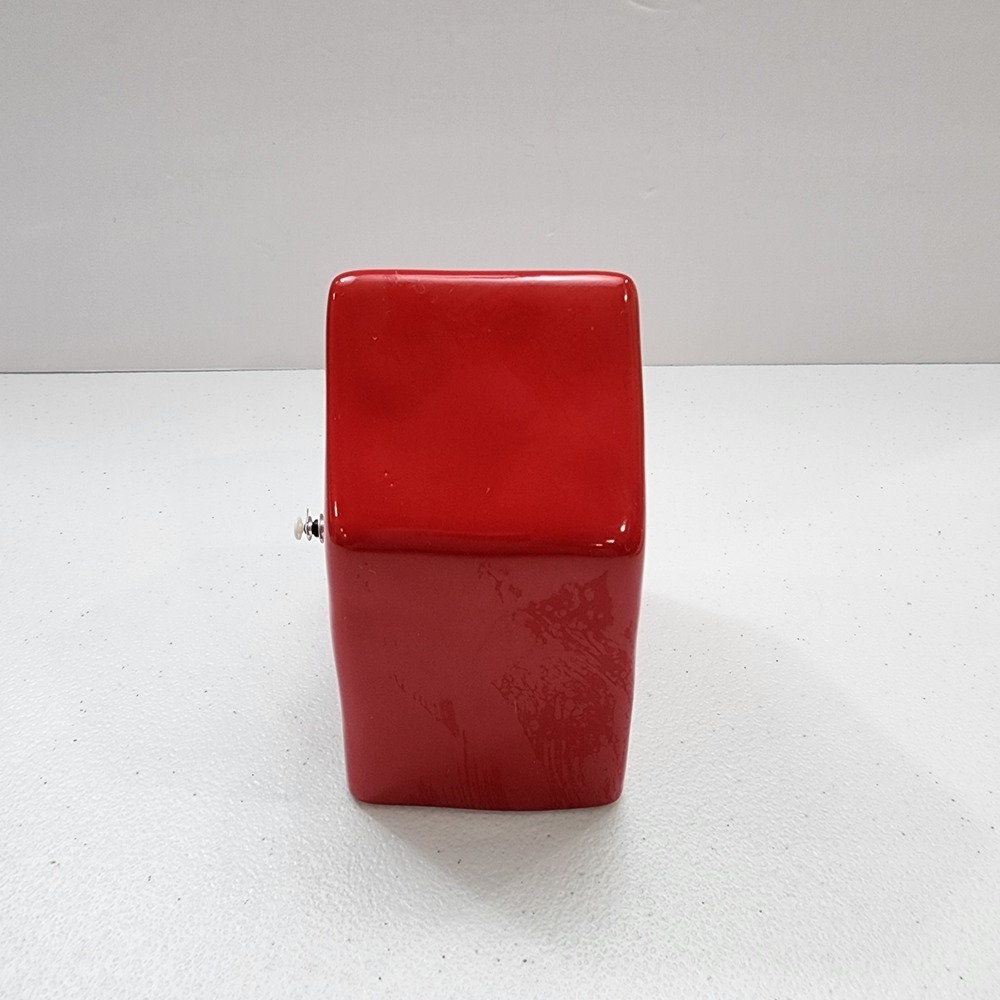 Rae Dunn 2020 Red Jolly Clock White Lettering. Tested Works - Picture 12 of 15